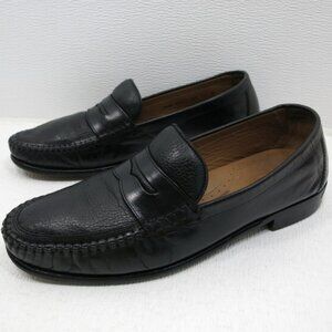 Brass Boot Strap Leather Casual Comfort Dress Penny Moccasins Shoes Men's 11.5 M